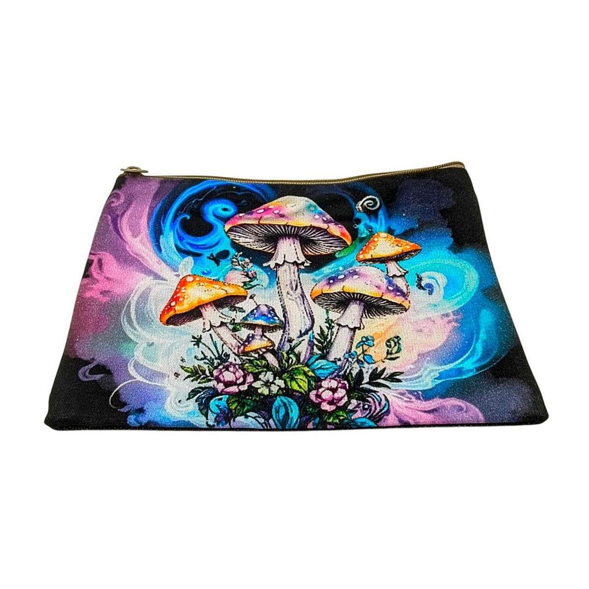 Unbranded 'The Mushroom' Cosmetic Purse with Whimsical Multi-Color Design, 8.5 x - Danisak