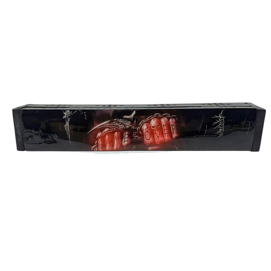 Handcrafted Black Mango Wood Coffin Box Incense Burner - 12 Inch - Danisak