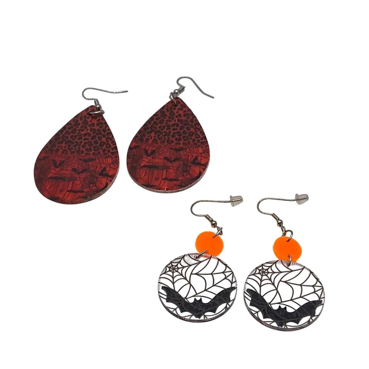 Unbranded Halloween Earrings Set - Lightweight Multi-Color Goth Costume Jewelry