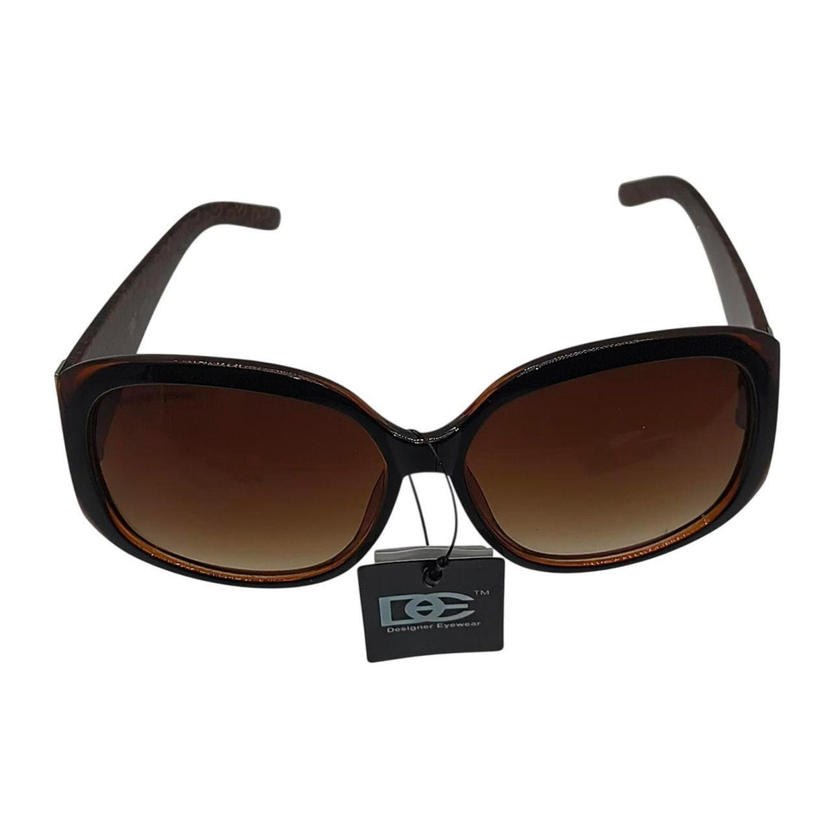 . Brown and black sunglasses with repeating 'DEAD' text pattern - Danisak