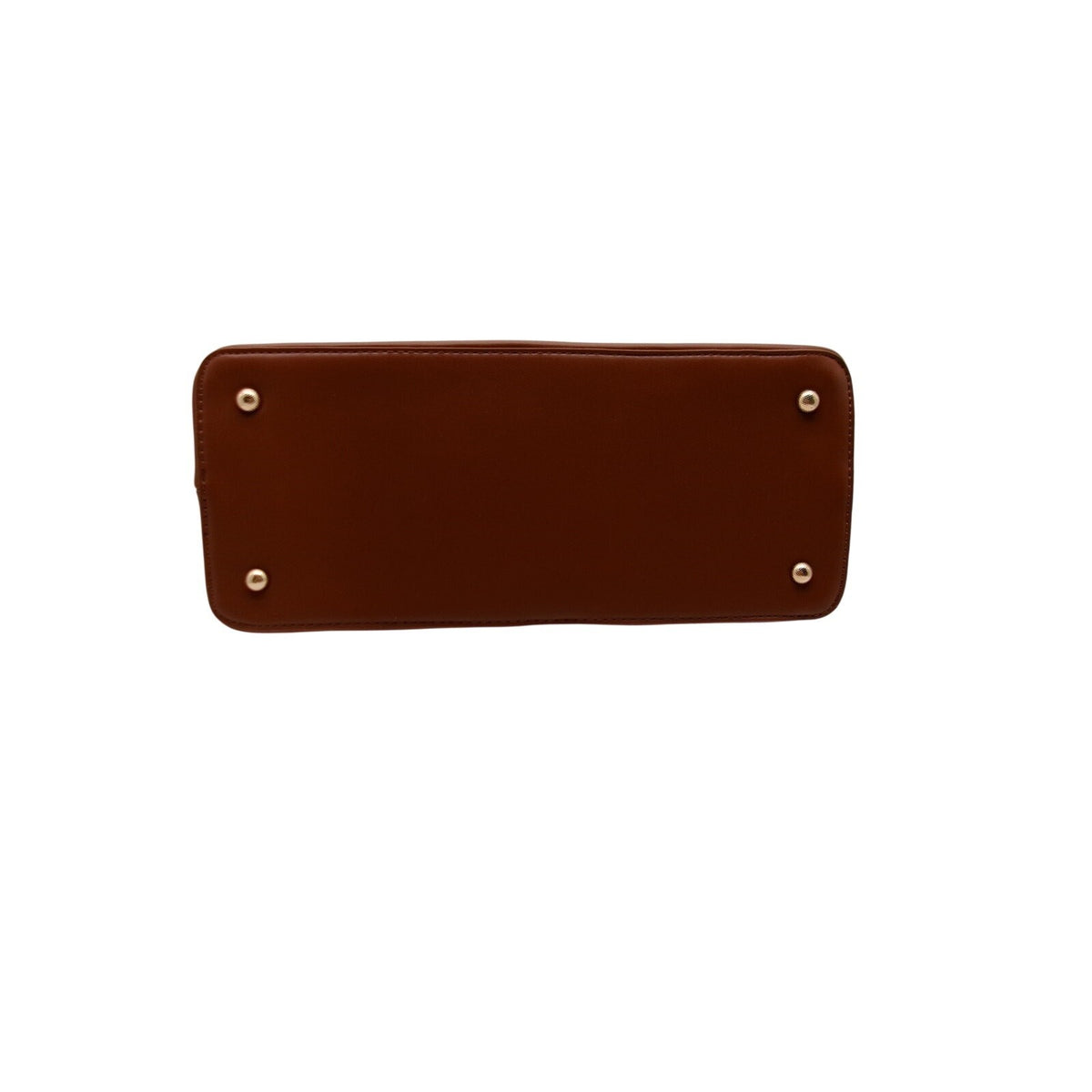 ROSAN Brown Structured Top Handle Satchel Bag
