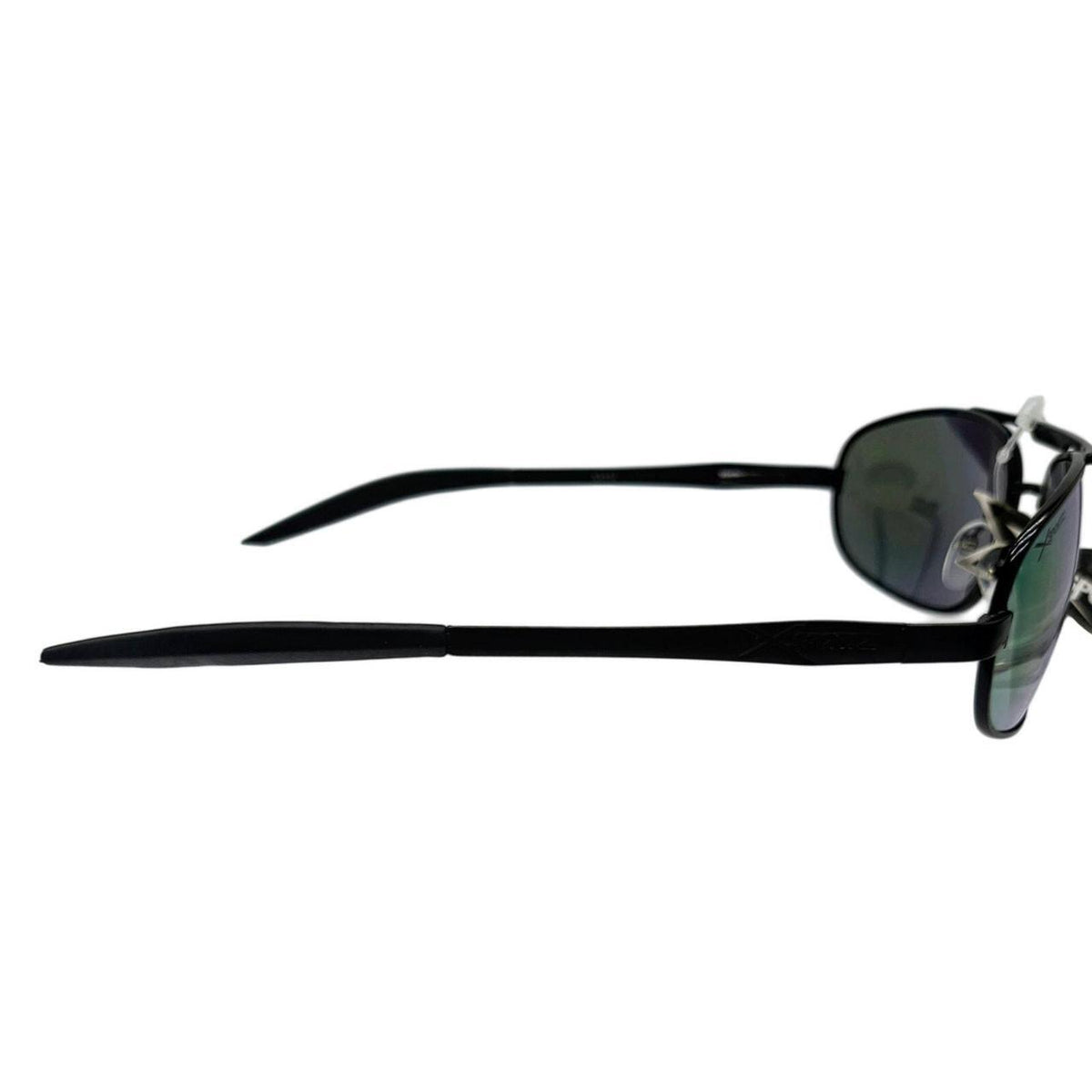 414 Xsportz black sunglasses with green/gold mirrored lenses - Danisak