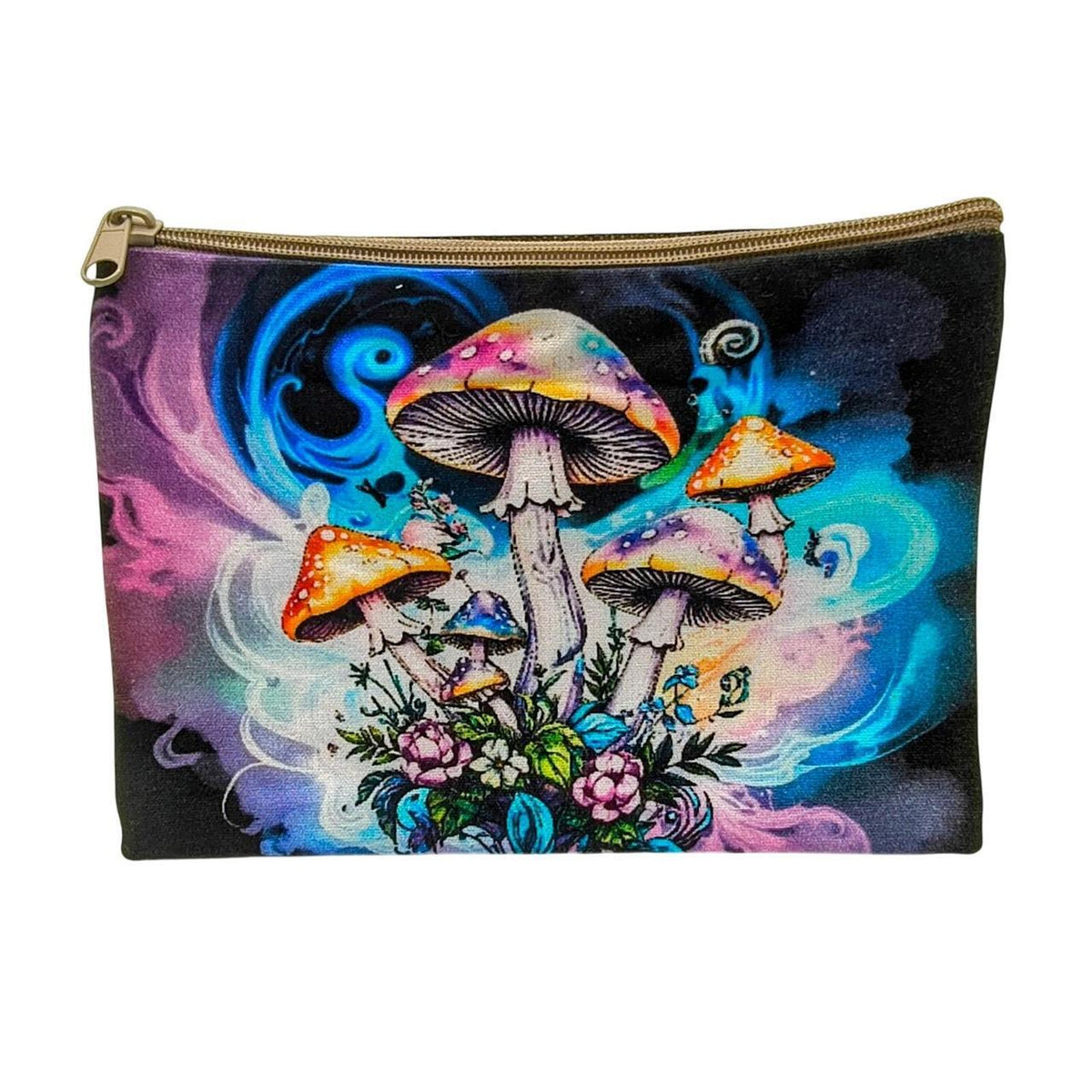 Unbranded 'The Mushroom' Cosmetic Purse with Whimsical Multi-Color Design, 8.5 x - Danisak