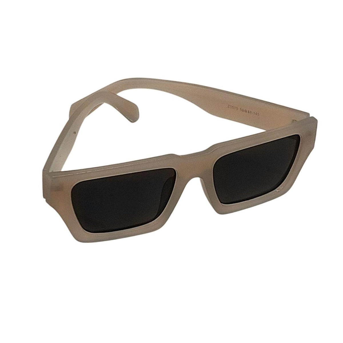 Frosted Matte Neutral Clear Sunglasses | Transparent Retro Indie Shades - Danisak