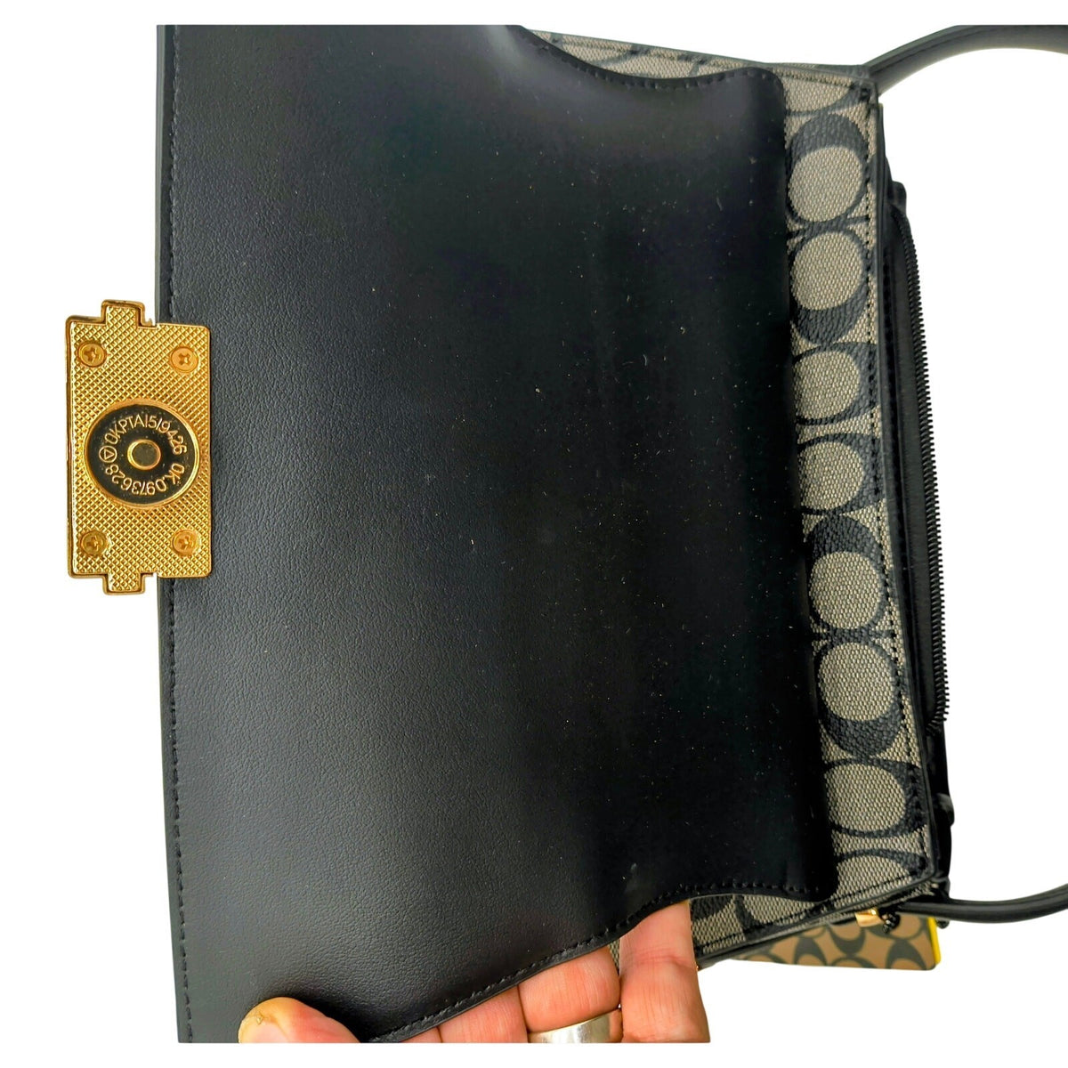 Signature Canvas Top Handle Bag with Matching Zip Wallet