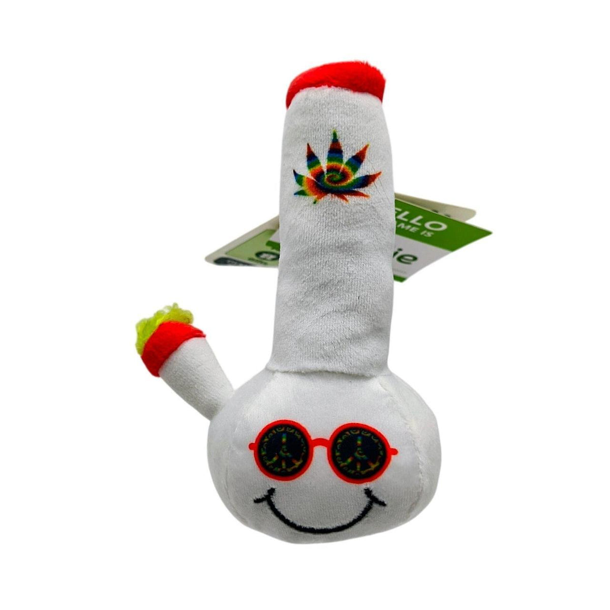 Lil' Billie 5-Inch Bong-Inspired Squeaky Plush Pet Toy - White, New With Tags - Danisak