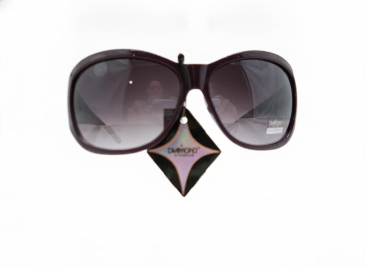 701 Dalia Inspired Women's Purple Oversized Sunglasses with Floral Detail - Danisak