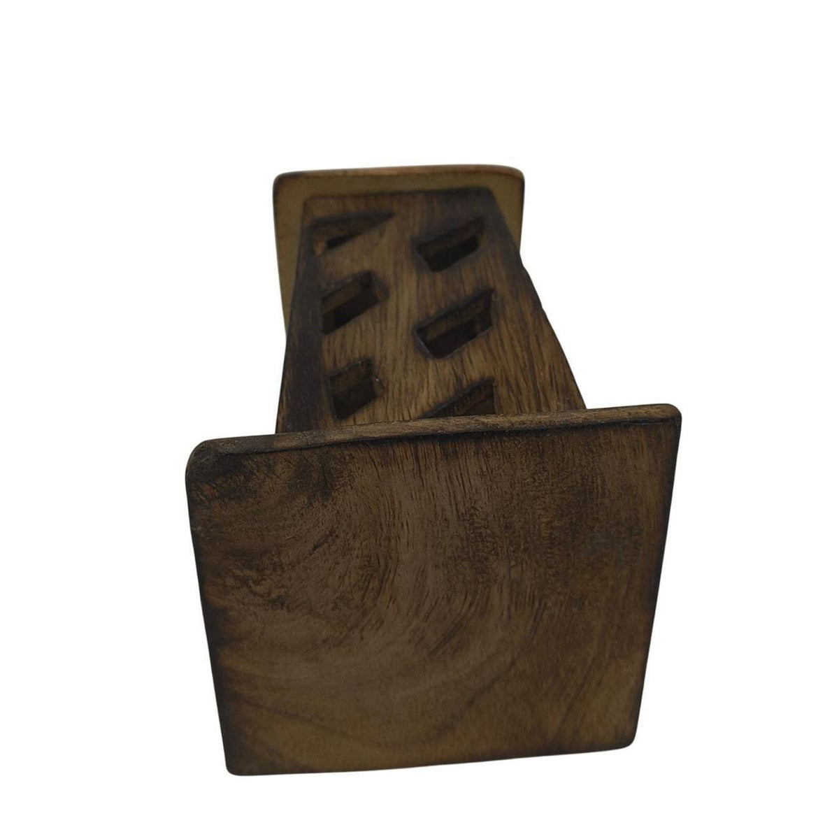 Hand-Carved Wooden Incense Cone Tower with Assorted Designs – 4 Inch, New with T - Danisak