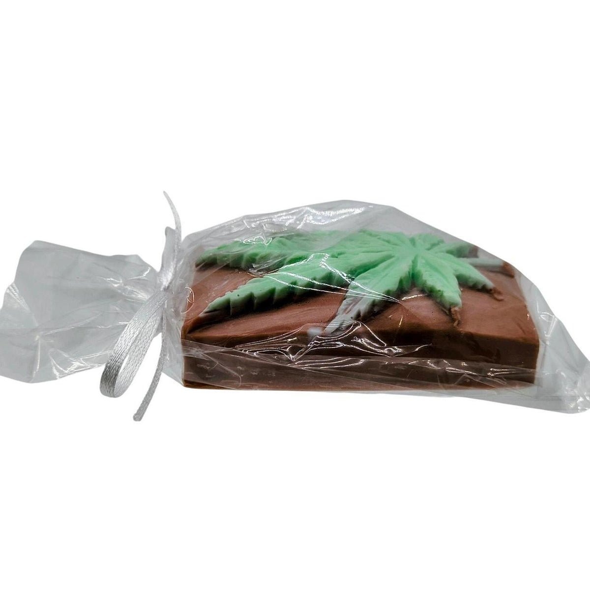 Handmade Lemon Verbena Glycerin Soap Bar with Green Leaf Design, 4oz - Danisak