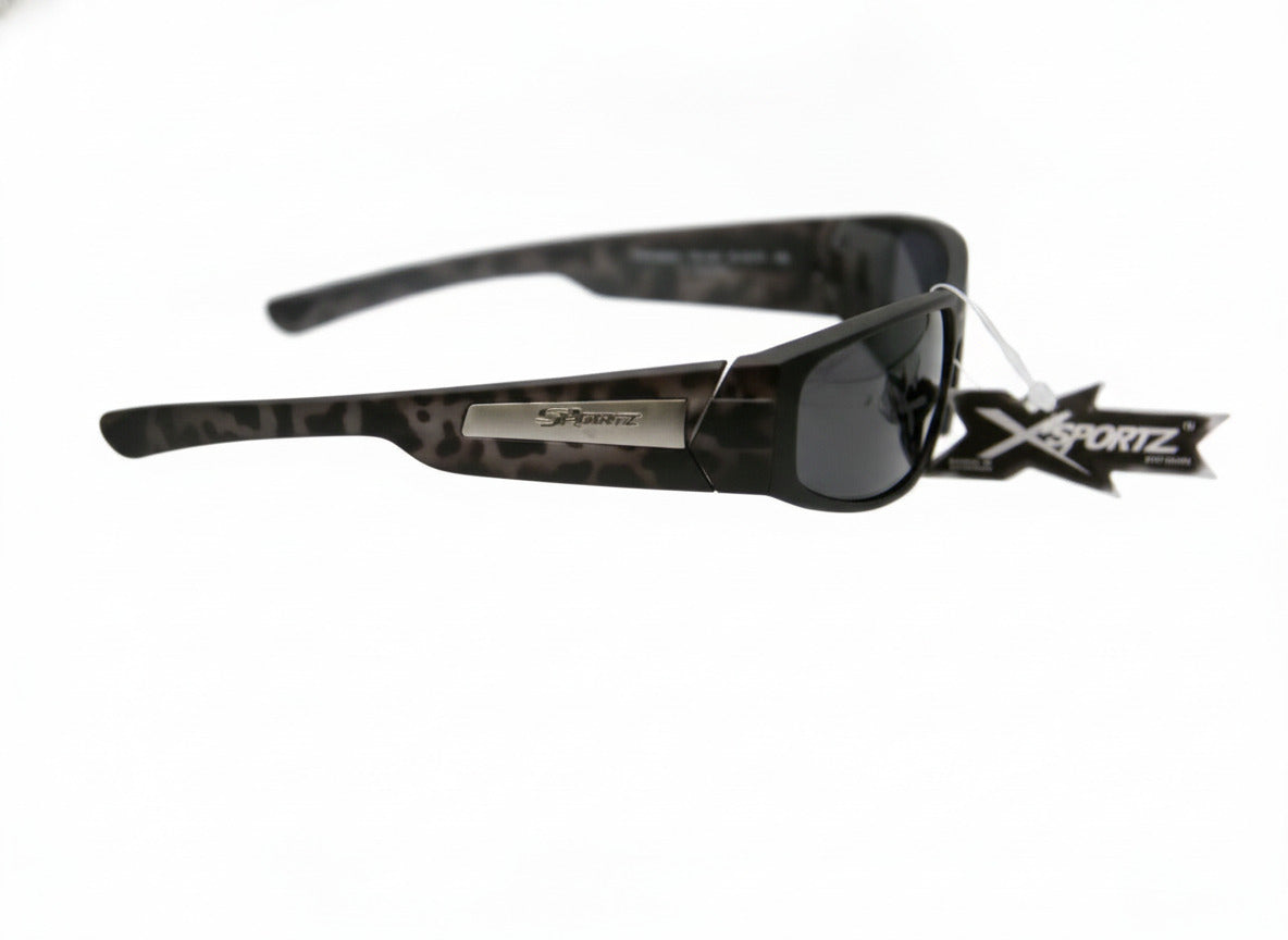 710  X-Sportz Men's Gray Camo Sunglasses with Dark Lenses - Danisak
