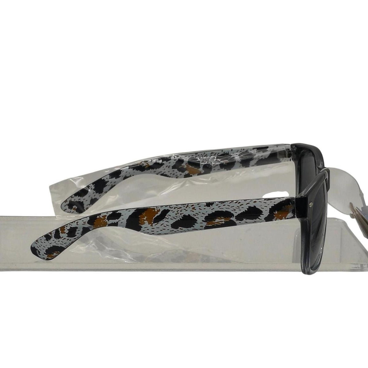 Black & white leopard print sunglasses with brown accents - Danisak
