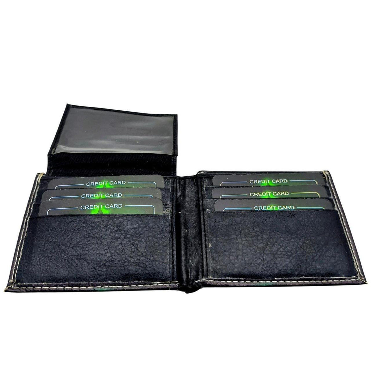 Unbranded Vegan Leather Men's Wallet with Green Cannabis Leaf Design, Gift Boxed - Danisak