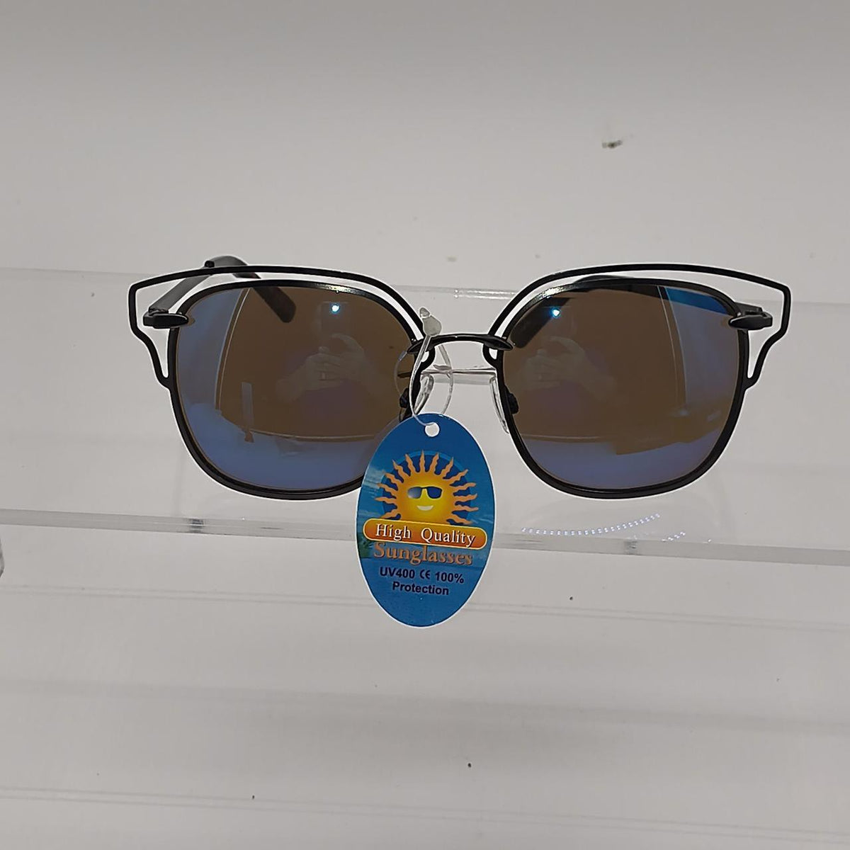 #140   Brown & blue sunglasses with blue lenses #sunglasses #summer - Danisak