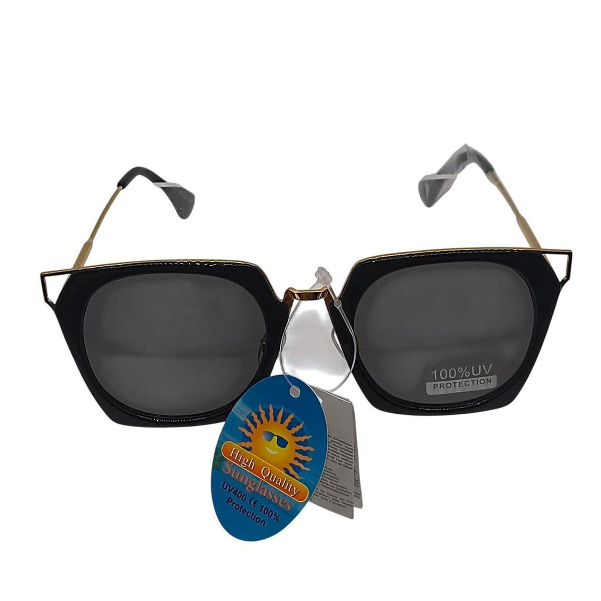 322 Black/gold square sunglasses with gold accents - Danisak