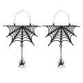 Free Shipping $7.99' Dangling Spider Exaggerated Web" Earrings Goth Punk