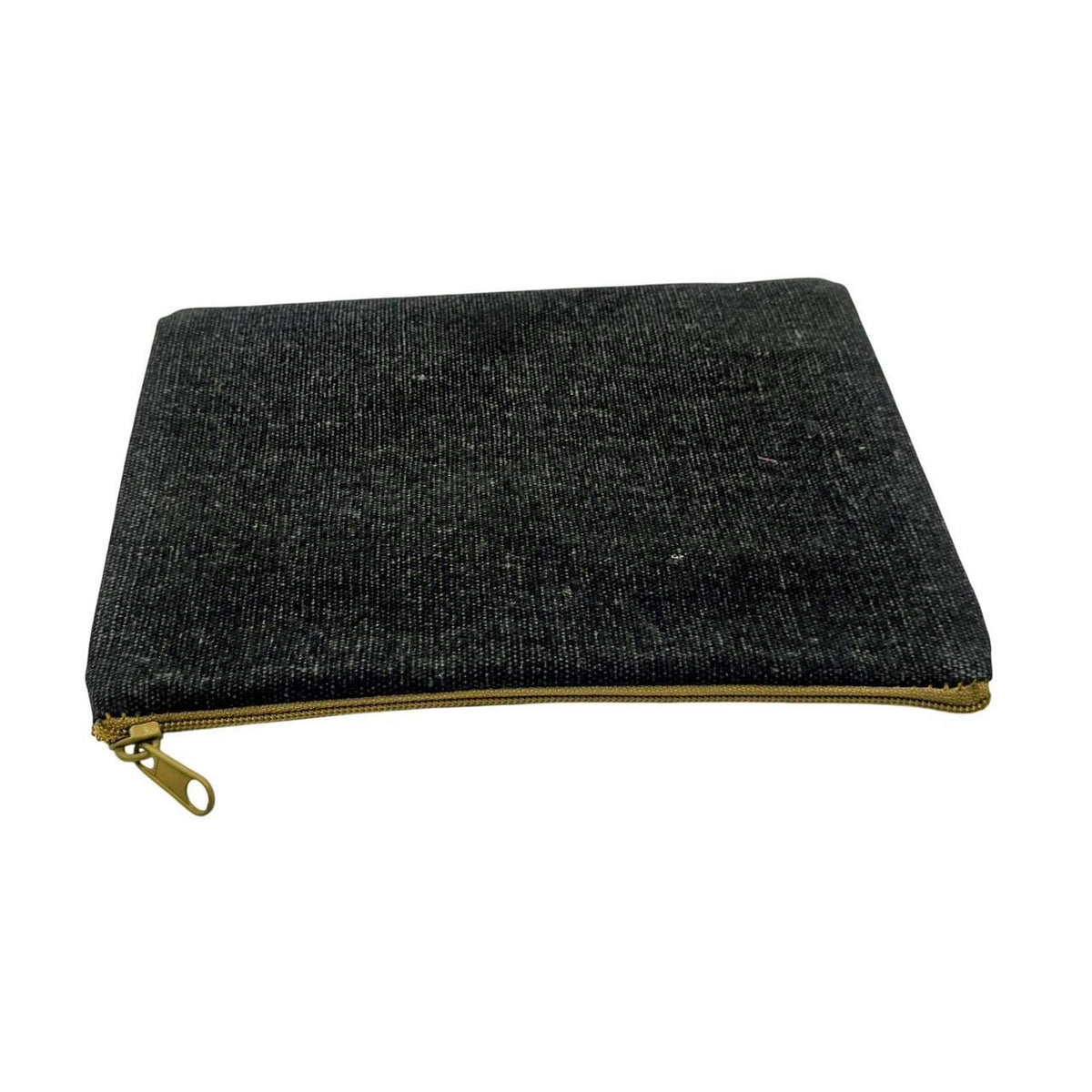 The Celestial Black and Gold Cosmetic Pouch with Sun and Moon Design, 8.5x6 inch - Danisak