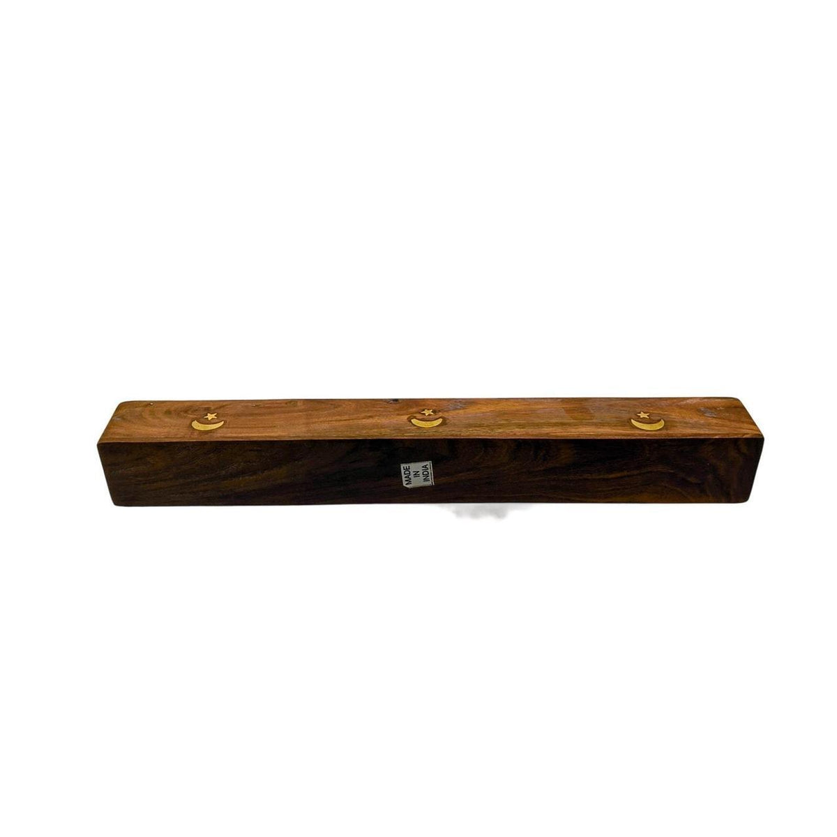 Wooden Incense Holder Box with Moon and Star Inlay - Danisak