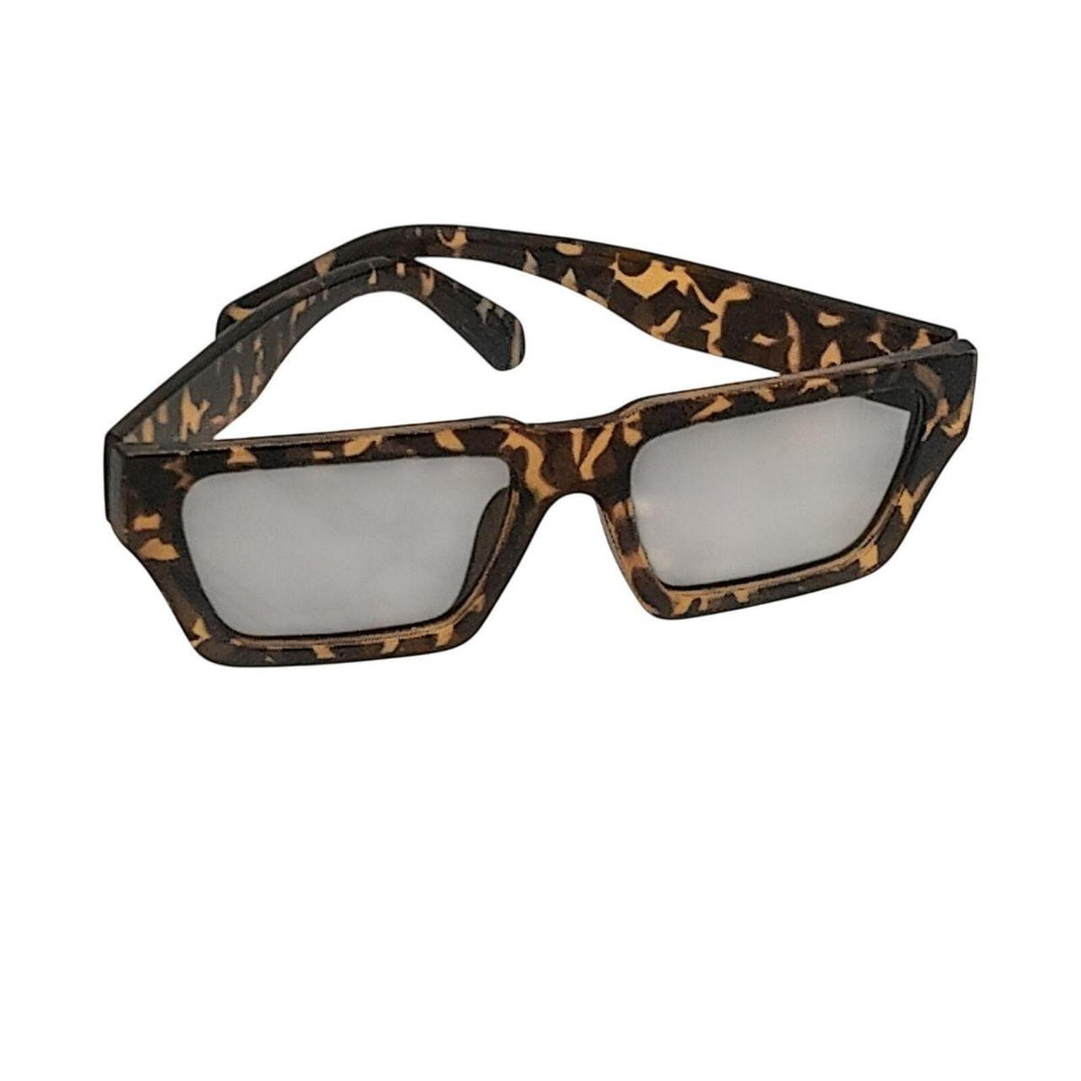 Chunky Tortoise Shell Geometric Sunglasses | Retro Indie Square Shades - Danisak