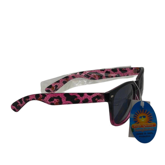 613 Pink leopard print sunglasses with black accents - Danisak