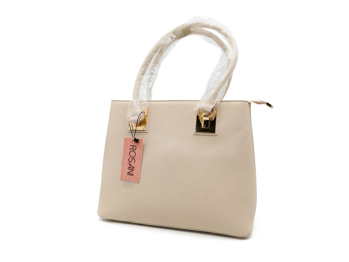 ROSANI Structured Top Handle Tote Bag with Detachable Strap