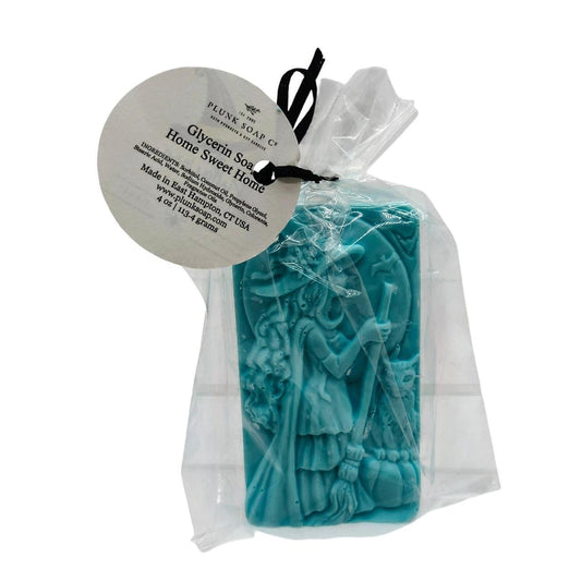 Halloween Witch Glycerin Soap Bar - Blue, Scented Home Sweet Home, 4 oz - Danisak