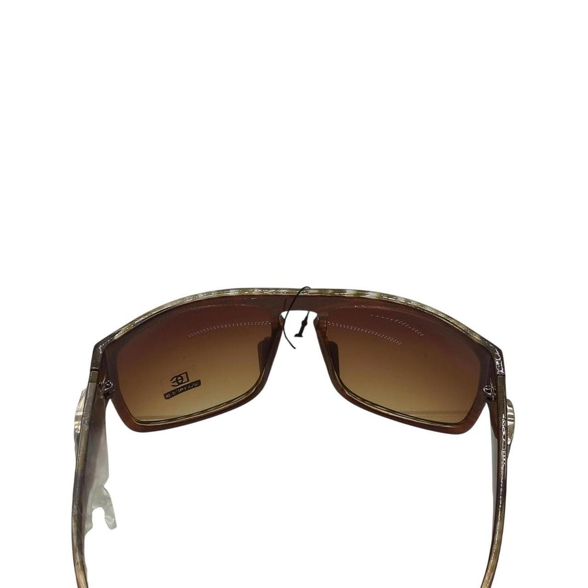 632 Designer Eyewear sunglasses with yellow and brown striped pattern - Danisak