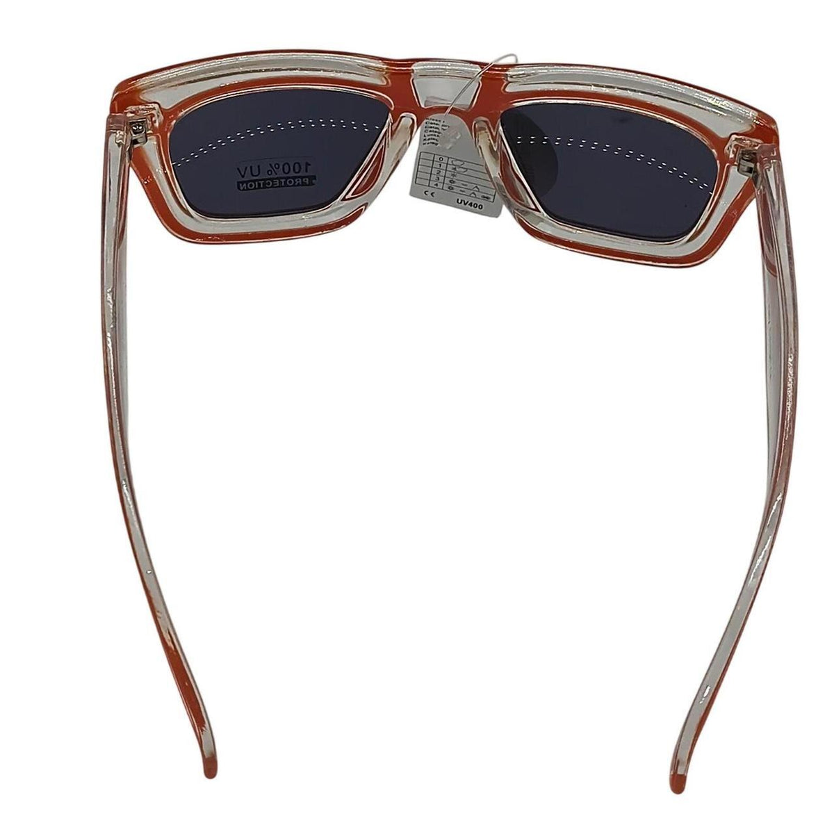 Orange and clear sunglasses with blue lenses - Danisak