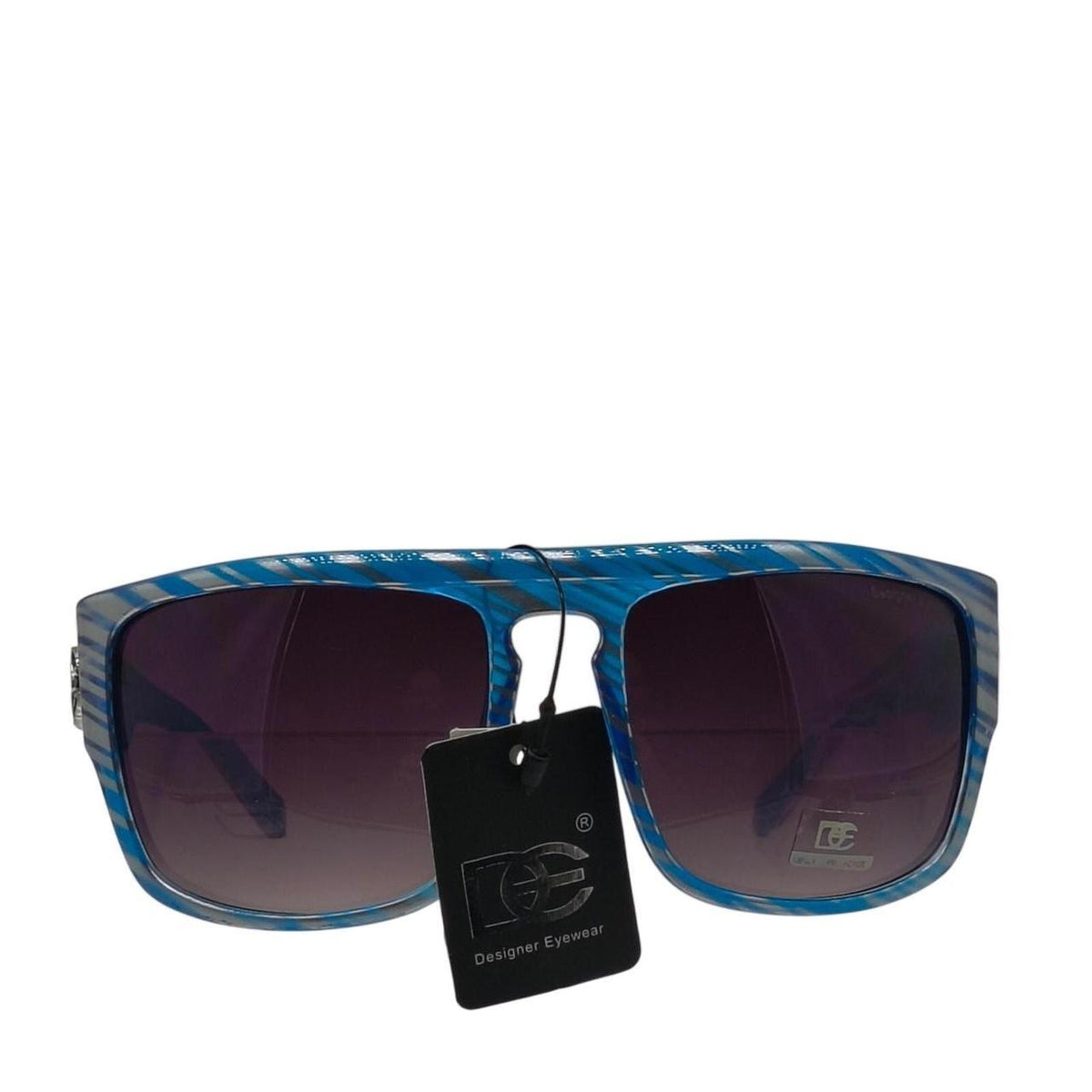 633 Blue and white striped sunglasses with a sporty vibe - Danisak