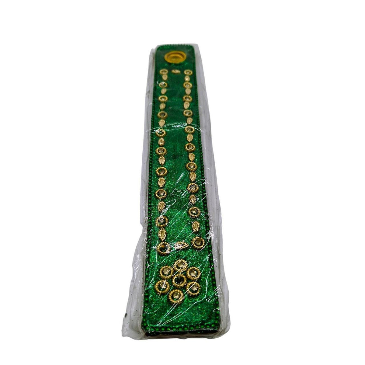 Green Lacquer and Rhinestone Incense Burner Holder - 11 Inch, New with Tags - Danisak