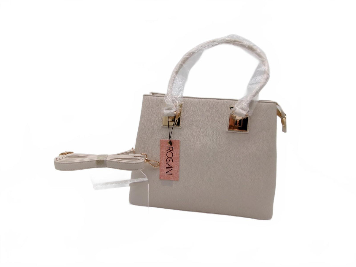 ROSANI Structured Top Handle Tote Bag with Detachable Strap