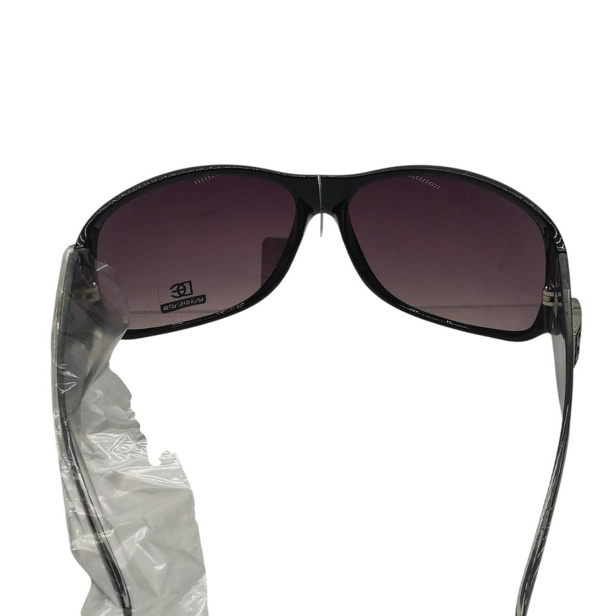 655 Black & white wavy line sunglasses with purple lenses - Danisak