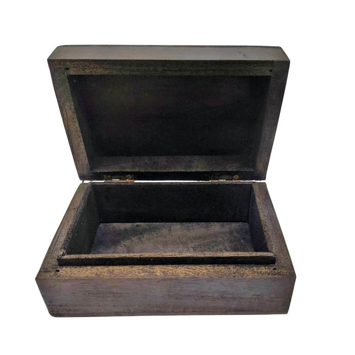 Handmade Wooden Tarot Card Box with The Devil Design - 6x4 Inch Stash Box for St - Danisak