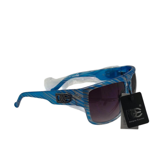 633 Blue and white striped sunglasses with a sporty vibe - Danisak