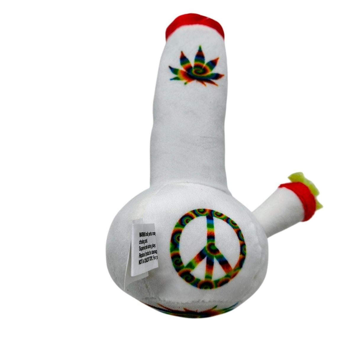 Lil' Billie 5-Inch Bong-Inspired Squeaky Plush Pet Toy - White, New With Tags - Danisak