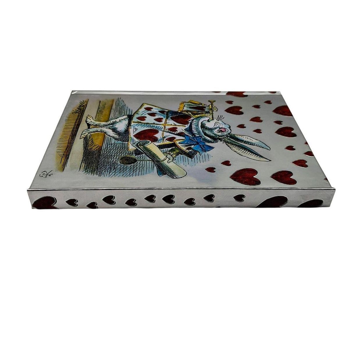 NewWithTags White Rabbit Alice in Wonderland Foil Stamped Journal with Magnetic - Danisak