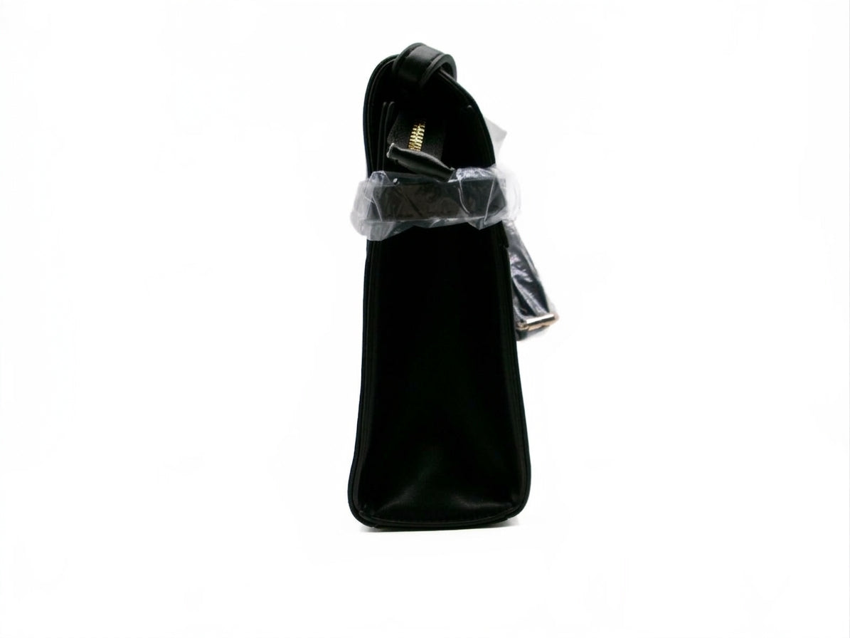 Isabelle Black Structured Top Handle Shoulder Bag