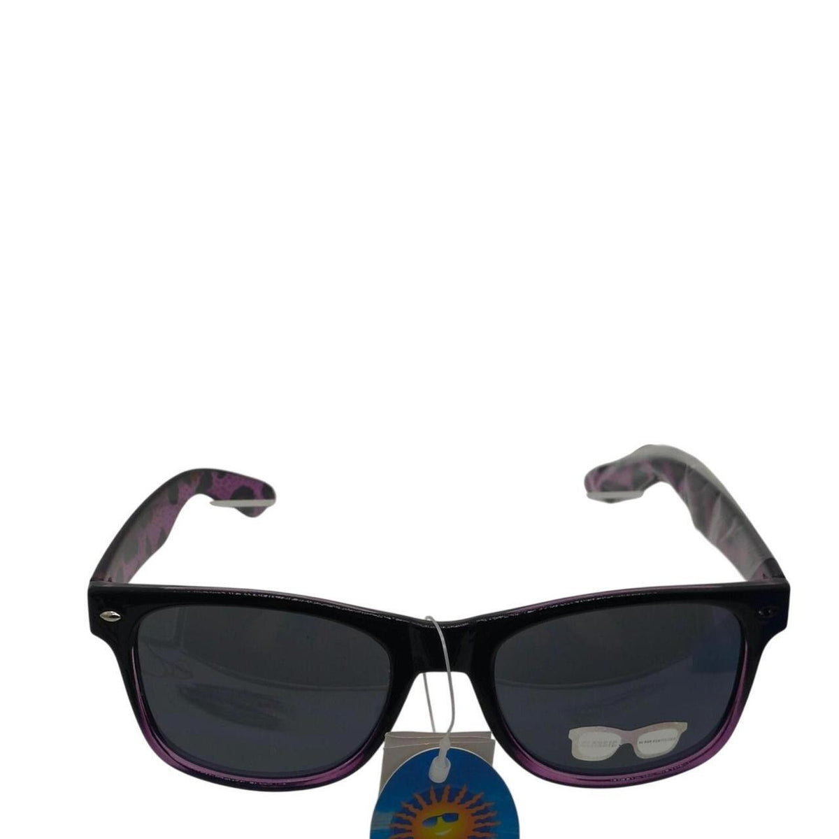 Purple leopard print sunglasses with black accents - Danisak
