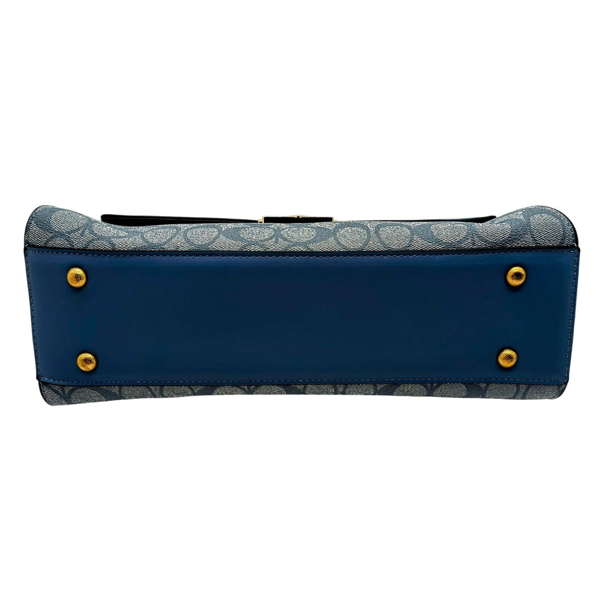 Blue 2-in-1 Monogram Satchel and Matching Wallet Set