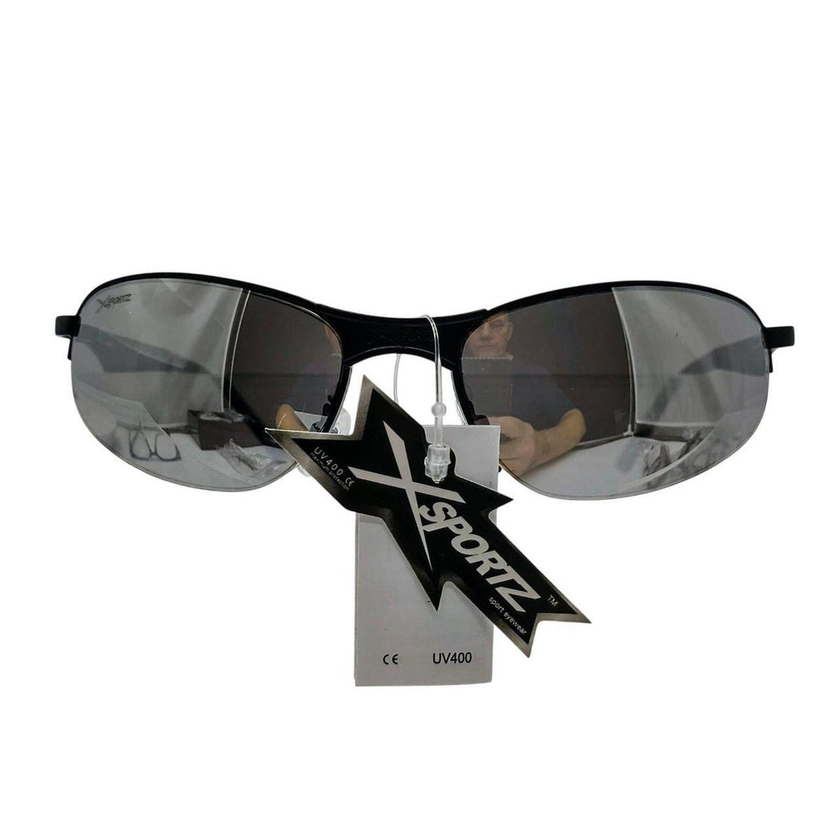 443 Black sporty sunglasses with mirrored lenses - Danisak