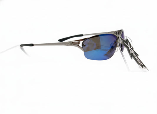 723  Xsportz Men's Blue Mirrored Lens Sunglasses with Silver Frame - Danisak