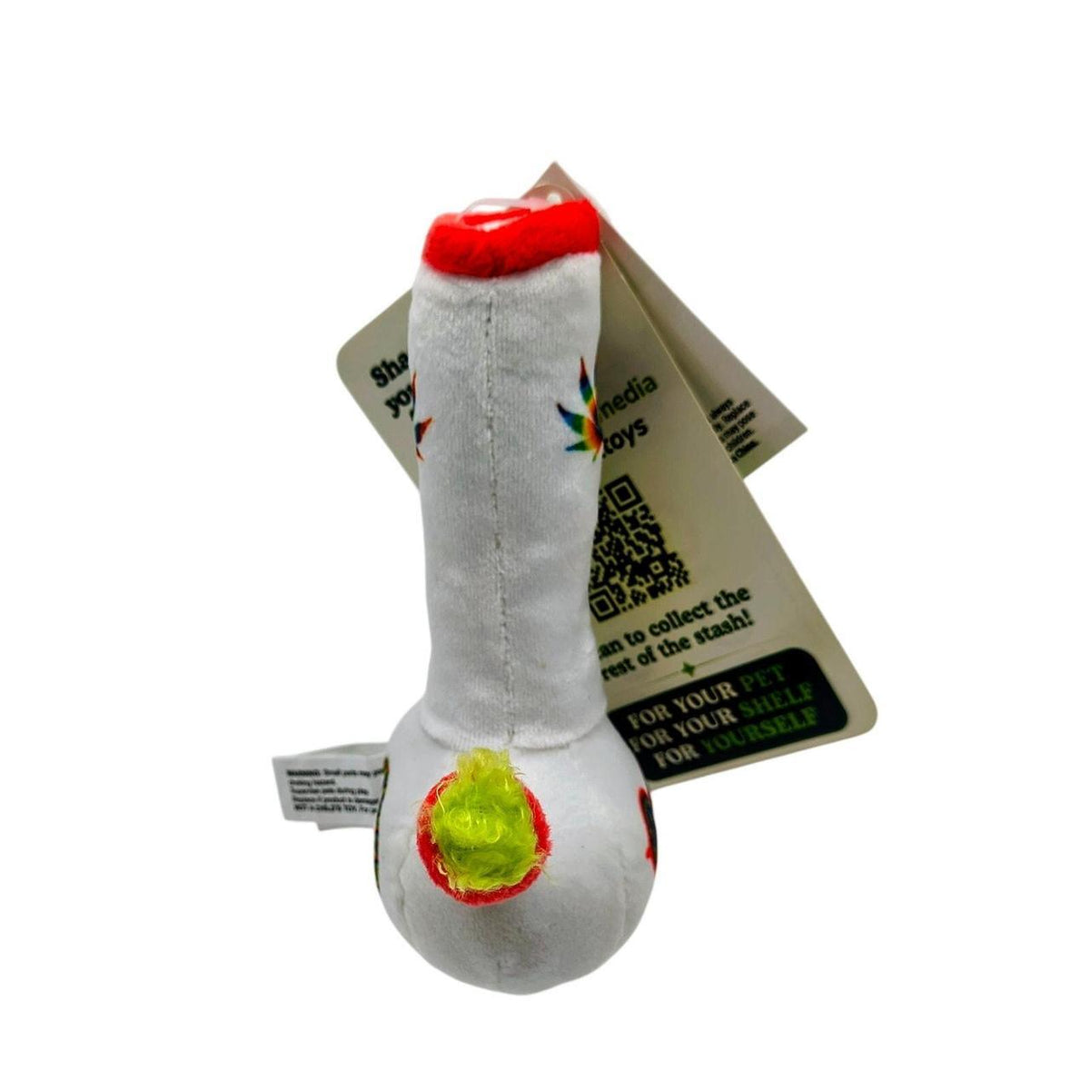 Lil' Billie 5-Inch Bong-Inspired Squeaky Plush Pet Toy - White, New With Tags - Danisak