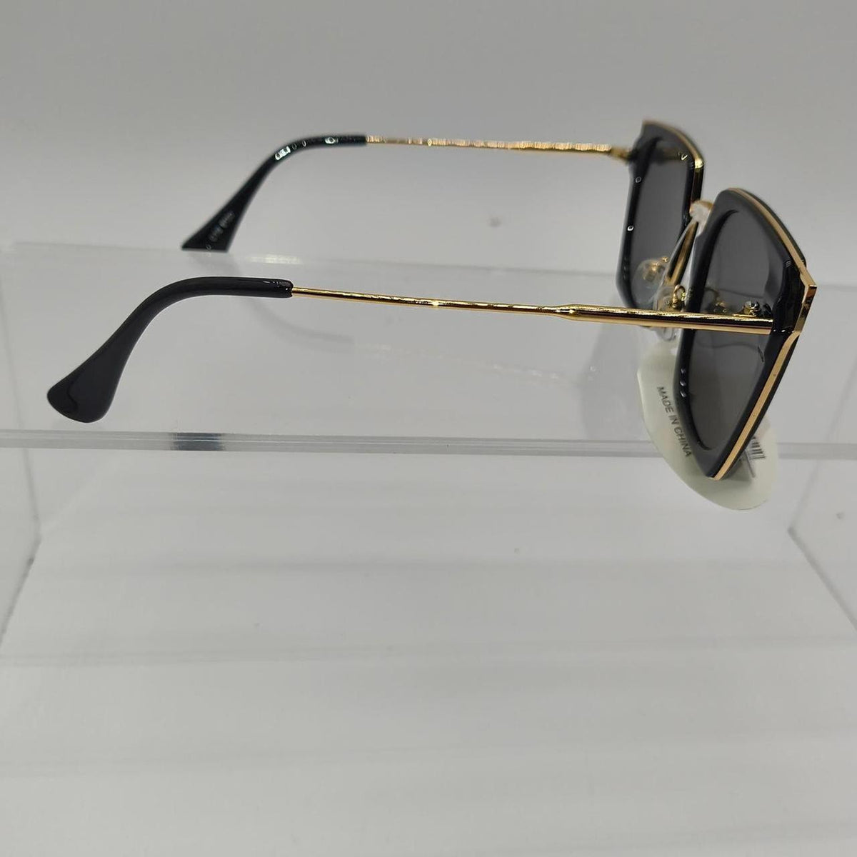 Black & gold sunglasses with gold accents - Danisak
