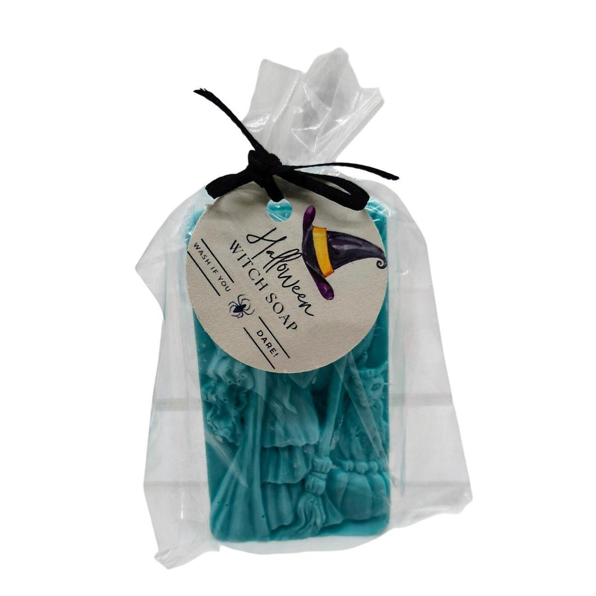 Halloween Witch Glycerin Soap Bar - Blue, Scented Home Sweet Home, 4 oz - Danisak
