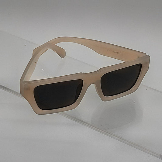 Frosted Matte Neutral Clear Sunglasses | Transparent Retro Indie Shades - Danisak