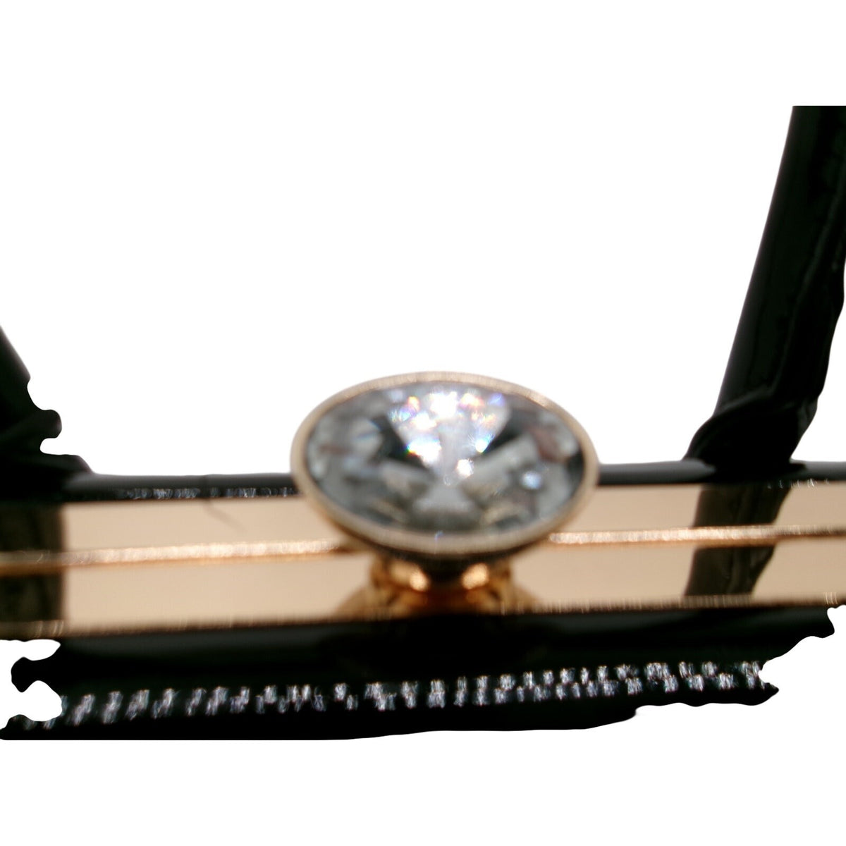 La Terre Black Patent Leather Top Handle Bag with Detachable Shoulder Strap