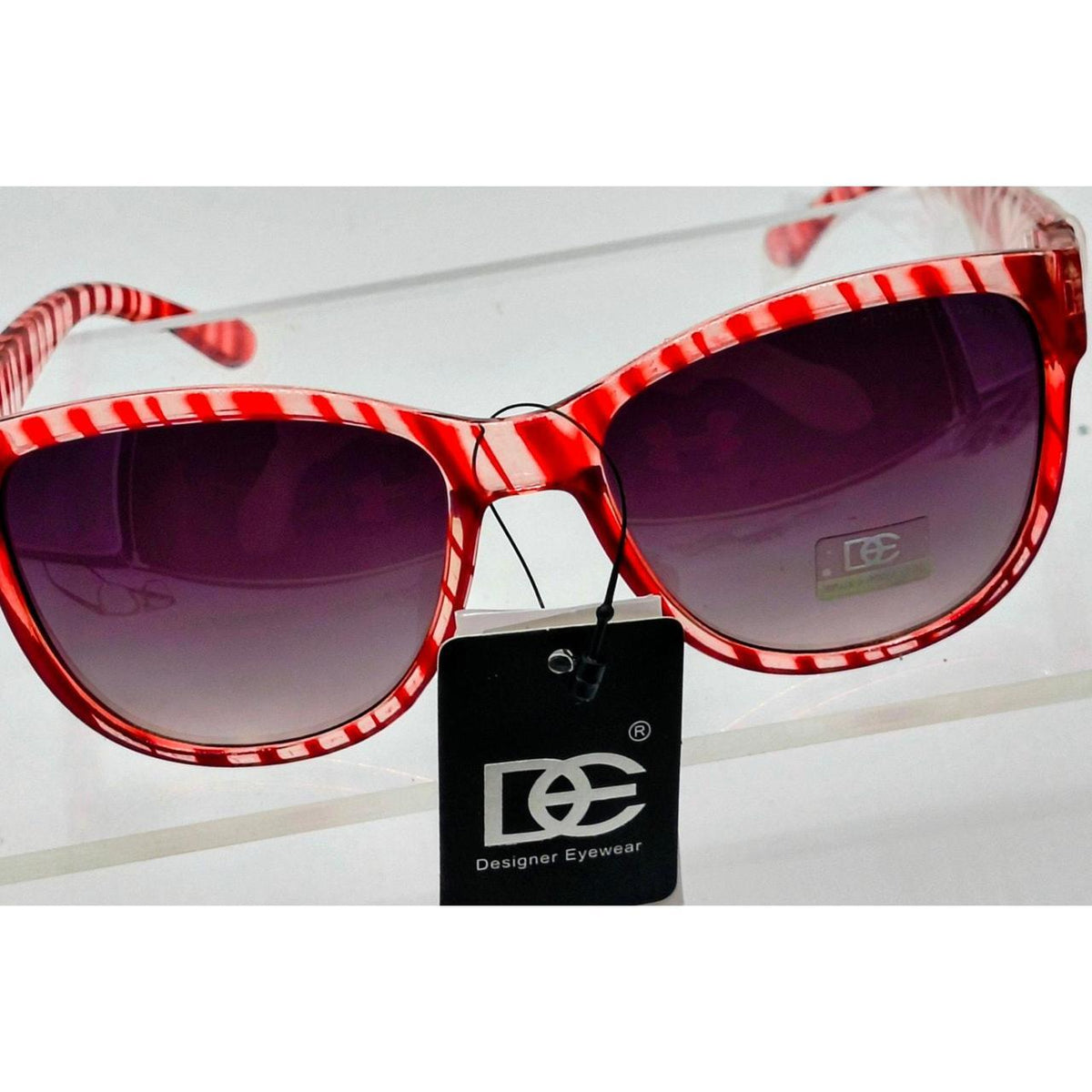 604 Eyewear red & white striped sunglasses - Danisak