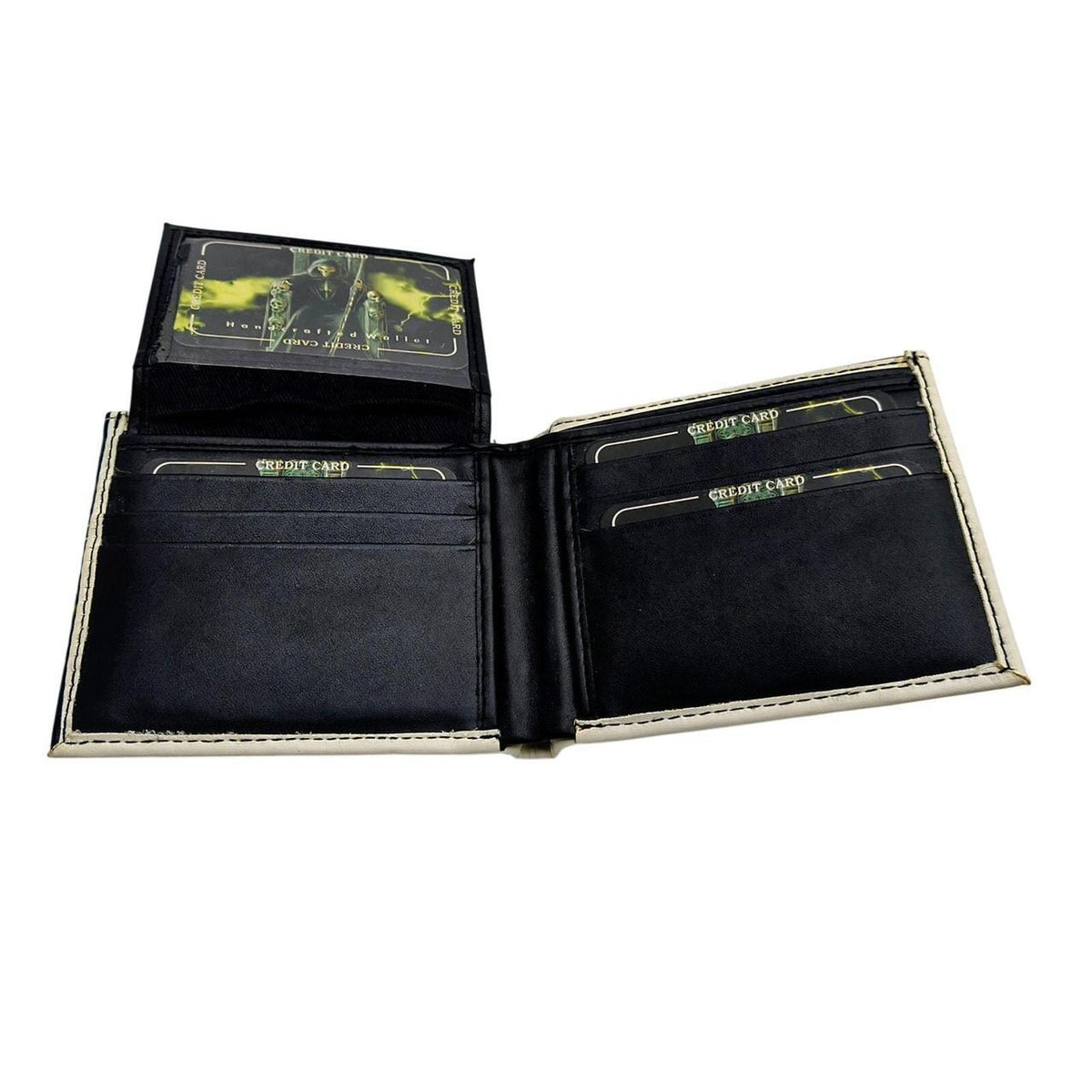 Unbranded Men's Vegan Leather Wallet with Grim Reaper Design, Gift Boxed - Danisak