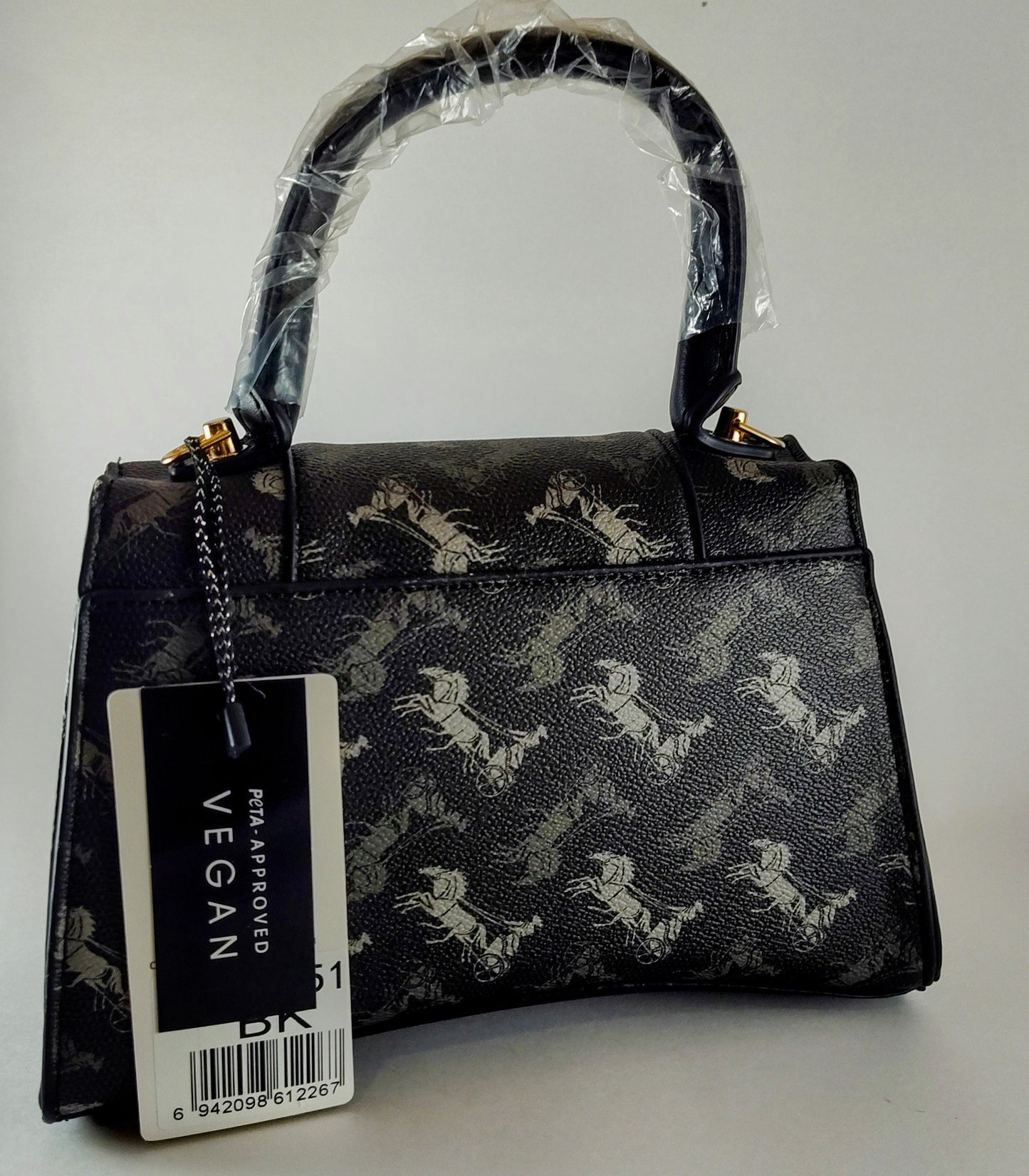 Black Monogram Flap Satchel – Chic, Elegant, and Timeless P 404 BL - Danisak