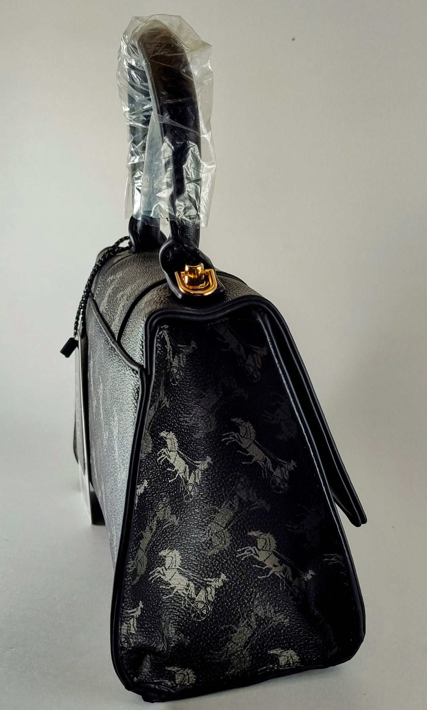 Black Monogram Flap Satchel – Chic, Elegant, and Timeless P 404 BL - Danisak