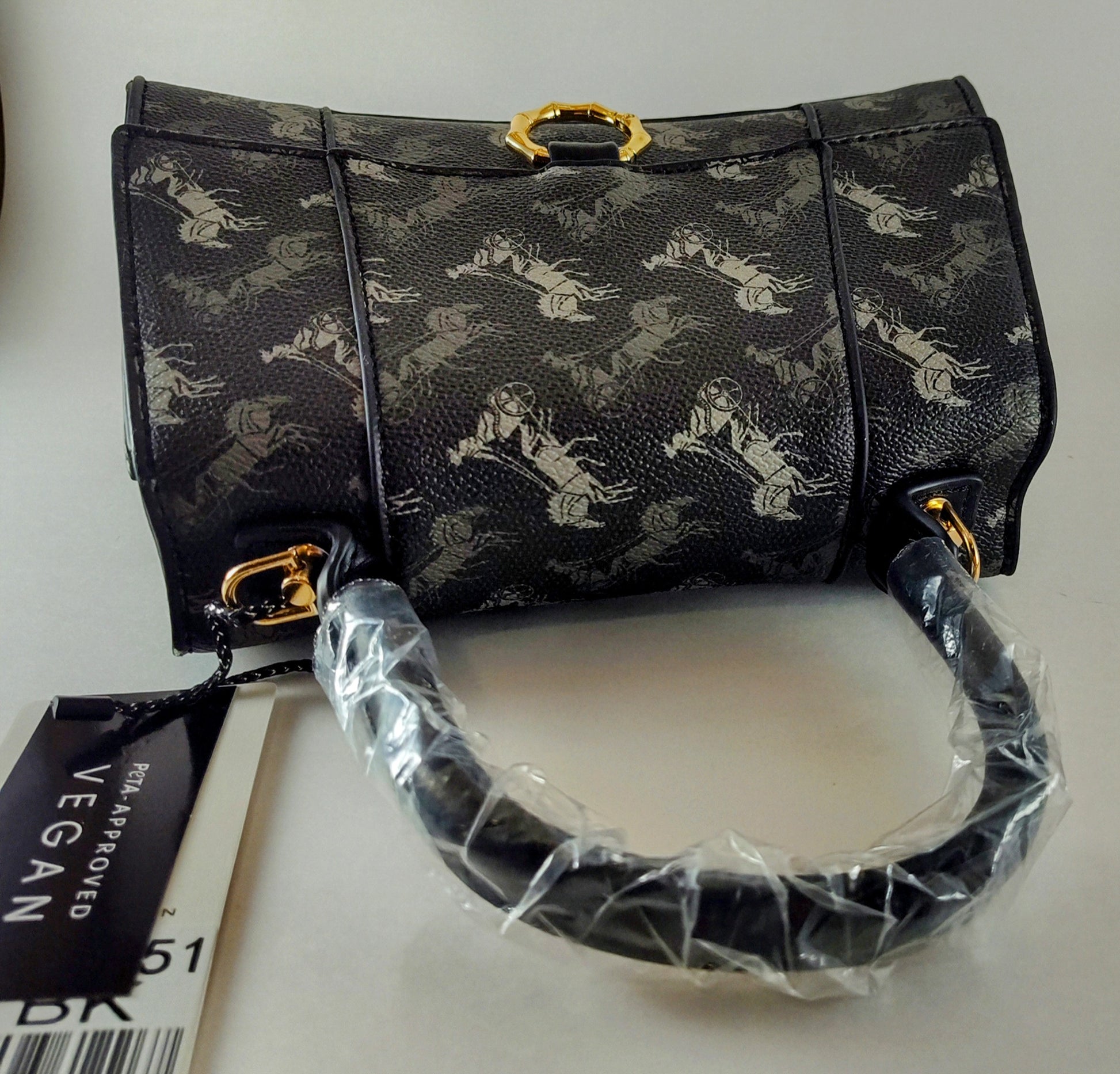 Black Monogram Flap Satchel – Chic, Elegant, and Timeless P 404 BL - Danisak